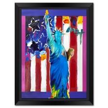 Peter Max "United we Stand" Original Mixed Media on Paper