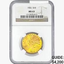 1926 $10 Gold Eagle NGC MS63