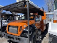 (Kansas City, MO) Altec LR756, Over-Center Bucket Truck mounted behind cab on 2013 Ford F750 Chipper