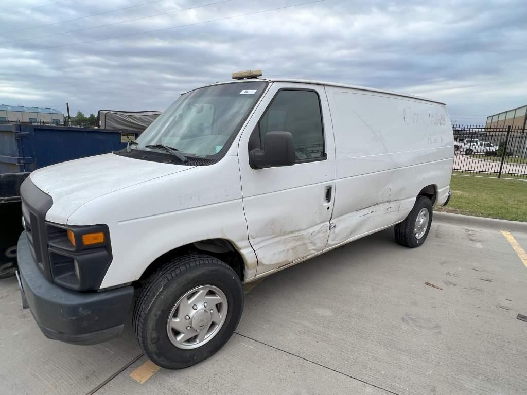 2008 FORD E250 CARGO VAN; VIN#1FTNE24L88DA85388; P/B V8 GAS ENGINE; A/T; P/W; P/L; LT245/75R16 TIRES