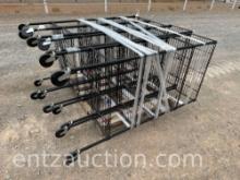 14" X 30" X 5' ROLLING SHELVES, 5 ROW W/ CASTORS