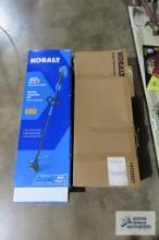 Kobalt 40V brushless string trimmer kit with edger attachment,...no battery