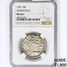 1935 Connecticut Half Dollar NGC MS66+