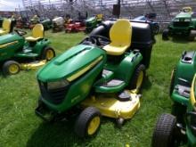 John Deere X590 Mower w/54'' Accel Deep Deck, 25.5 Hp., Kawasaki Engine, Jo