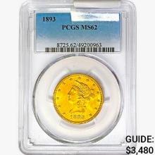 1893 $10 Gold Eagle PCGS MS62
