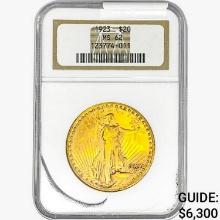 1923 $20 Gold Double Eagle NGC MS62