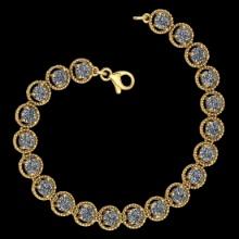5.25 CtwVS/SI1 Diamond Ladies Fashion 14K Yellow Gold Bracelet (ALL DIAMOND ARE LAB GROWN )