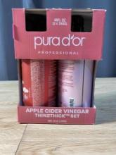PURA D'OR Apple Cider Vinegar Thin2Thick Shampoo & Conditioner Set, 24oz/ea NEW