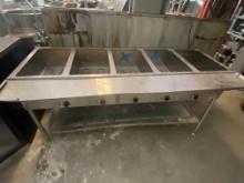 Stainless Steel 5 Hole Steam Table / Commercial Steam Table - Heated Foor Server - Please see pics f