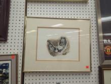 Framed Print of A Close Up of a Owls Face by Charlotte Young, Approximate Dimensions - 16" x 20",