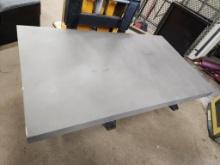 Sold Top Restaurant Table, 63in x 36in, Very Heavy, Made for Moe's, 2 Small Chips on Corners