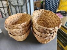 Lot of 6, Rope Serving Baskets, 8in x 6in