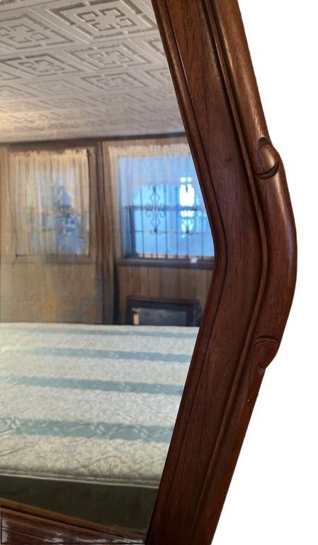 Wooden Hexagonal Mirror—53.5” x 35.5”