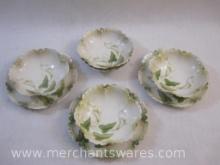 Vintage Calla Lily Dishes including 3 Bread Plates and 5 Small Bowls, Germany, 1 lb 10 oz