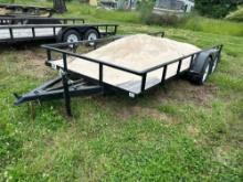 2010 DAVID BREWER IMPLEMENT INC. DAVID BREWER IMPLEMENT INC. UTILITY TRAILER 7'X16' VIN: 4EDUS1627BT