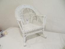 Wicker Doll Rocking Chair