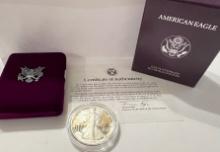 1990 SILVER EAGLE PROOF WITH COA