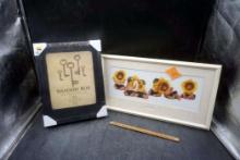 Shadow Box Display Case & Framed Baby Picture