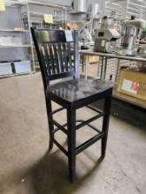 Black Wooden Bar Stools