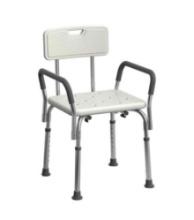 Medline Shower Chair Seat with Padded Armrests