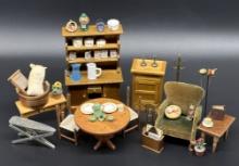 Collection of Vintage Doll House Furniture