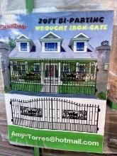 NEW 20FT BI-PARTING WROUGHT IRON GATE (DEER)