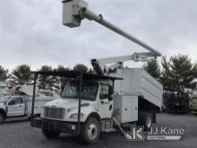 Altec LR7-60E70, Over-Center Elevator Bucket Truck center mounted on 2018 Freightliner M2 Chipper Du