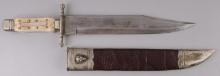 ANTIQUE BRITISH EVANS & CO BOWIE KNIFE