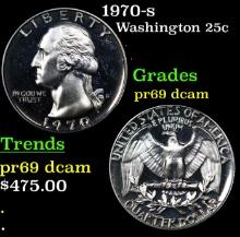 Proof 1970-s Washington Quarter 25c Grades GEM++ Proof Deep Cameo