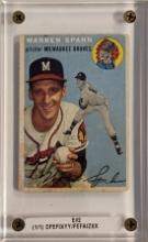 1954 TOPPS #20 WARREN SPAHN CARD