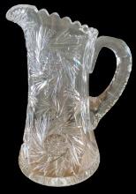 Lead Crystal 9” Pitcher - Cut Glass