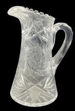 Lead Crystal Pitcher, 9 1/2" Tall