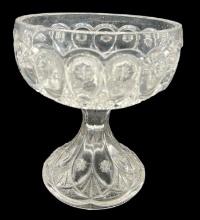 Antique Fostoria Pressed Glass Compote in "Louise"