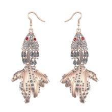 9.26 Ctw SI2/I1 Diamond 14K Rose Gold Fish Hook Earrings