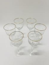 6 Waterford Crystal Melodia Wine Glasses 7 1/2 In H