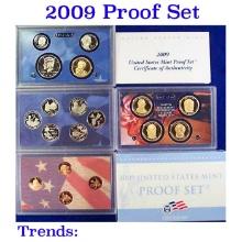 2009 United States Mint Proof Set - 18 Pieces! No Outer Box