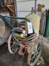 Torch cart with hoses torch and tank