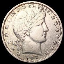 1908-O Barber Half Dollar CLOSELY UNCIRCULATED