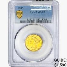 1885 $5 Gold Half Eagle PCGS AU55