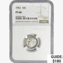 1952 Roosevelt Dime NGC PF68