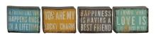 Metal Inspirational Wall Decor 4 Assorted 5"W, 7"H 60965