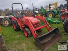 Kubota B20 compact tractor, 4WD, loader, weight box, HST, THU