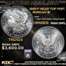 ***Auction Highlight*** 1885-p Morgan Dollar Near Top Pop! $1 Graded ms66 DMPL By SEGS (fc)