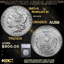 ***Auction Highlight*** 1883-s Morgan Dollar $1 Graded au58 By SEGS (fc)