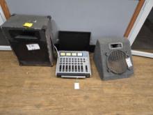 Sony MX16 8 Channel Mixer, Speaker Cabinet, TOA Speaker