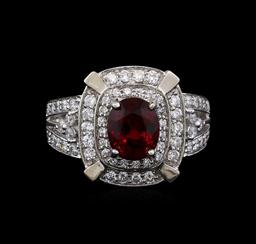 14KT White Gold 2.67 ctw Spinel and Diamond Ring