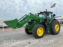 2020 JD 6215R TRACTOR, C&A, FWA, 3PT, PTO, IVT