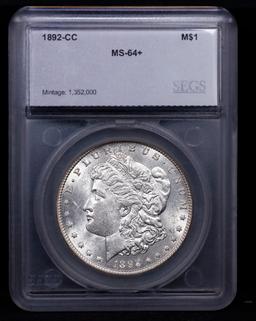 ***Auction Highlight*** 1892-cc Morgan Dollar $1 Graded ms64+ By SEGS (fc)