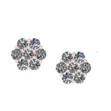 1.40 CtwVS/SI1 Diamond 14K Rose Gold Stud Earrings ALL DIAMOND ARE LAB GROWN