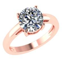 CERTIFIED 0.51 CTW H/VS2 ROUND (LAB GROWN Certified DIAMOND SOLITAIRE RING ) IN 14K YELLOW GOLD